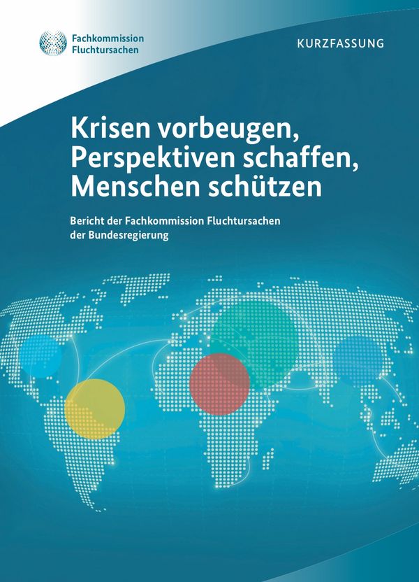 Deckblatt der Kurzfassung des Berichts der Fachkommission Fluchtursachen.